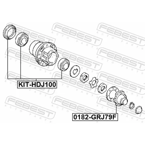 Ložisko hnacieho hriadeľa FEBEST KIT-HDJ100 - obr. 1