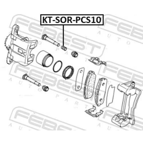 Sada príslušenstva brzdového strmeňa KT-SOR-PCS10 /FEBEST/ - obr. 1