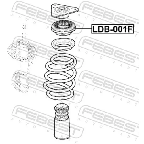 Valivé ložisko uloženia tlmiča FEBEST LDB-001F - obr. 1