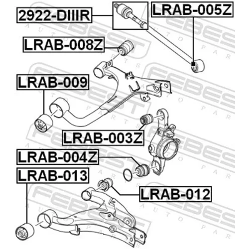 Uloženie riadenia FEBEST LRAB-008Z - obr. 1