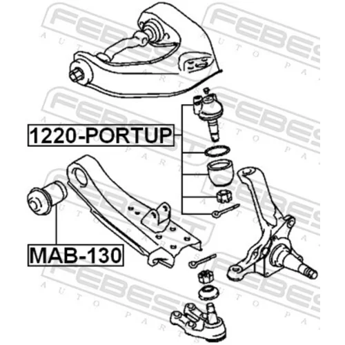 Uloženie riadenia FEBEST MAB-130 - obr. 1