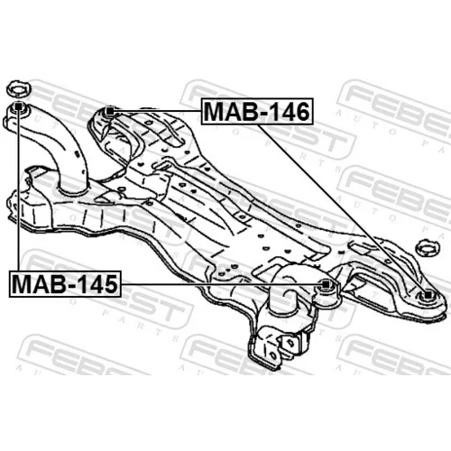 Uloženie tela nápravy FEBEST MAB-145 - obr. 1