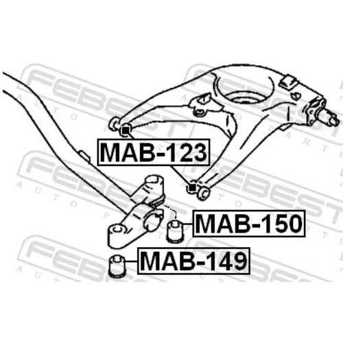 Uloženie tela nápravy FEBEST MAB-149 - obr. 1