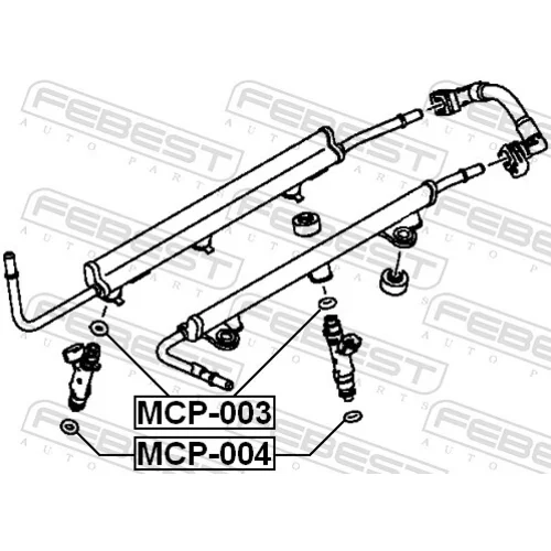 Tesniaci krúžok vstrekovacieho ventilu FEBEST MCP-003 - obr. 1