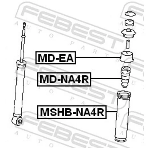 Doraz odpruženia FEBEST MD-NA4R - obr. 1