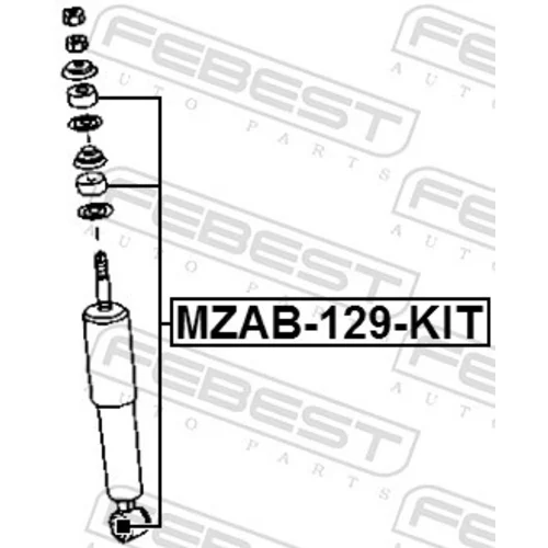 Montážna sada, Tlmič pérovania FEBEST MZAB-129-KIT - obr. 1