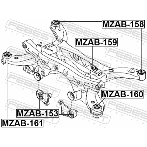 Uloženie tela nápravy FEBEST MZAB-161 - obr. 1