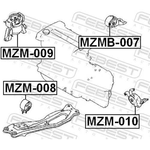 Uloženie motora FEBEST MZMB-007 - obr. 1