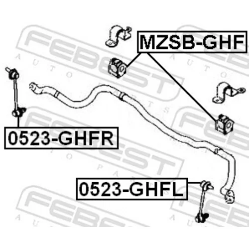 Uloženie priečneho stabilizátora FEBEST MZSB-GHF - obr. 1