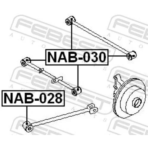 Uloženie riadenia FEBEST NAB-030 - obr. 1