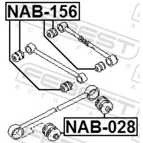 Uloženie riadenia FEBEST NAB-156 - obr. 1