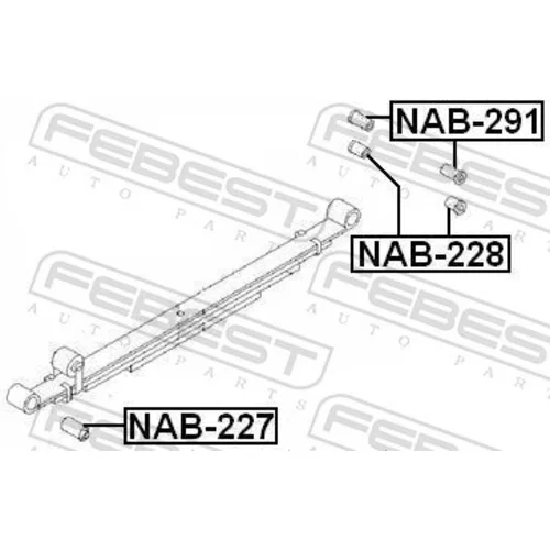 Ložiskové puzdro listovej pružiny FEBEST NAB-228 - obr. 1