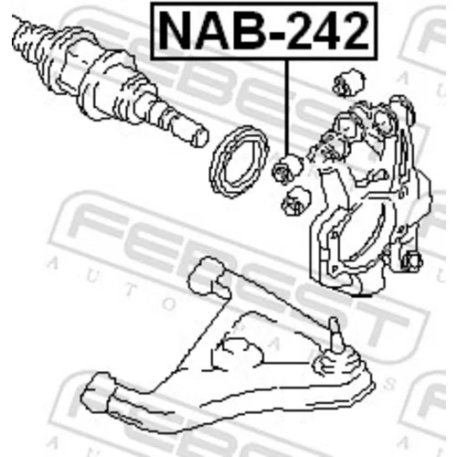 Uloženie riadenia FEBEST NAB-242 - obr. 1