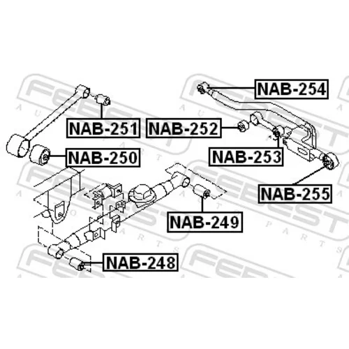 Uloženie riadenia FEBEST NAB-253 - obr. 1