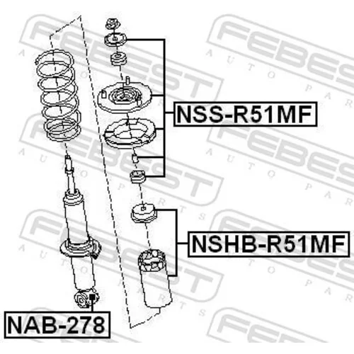 Puzdro, tlmič FEBEST NAB-278 - obr. 1