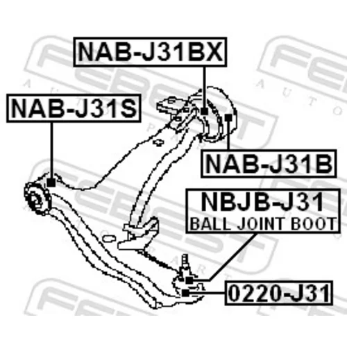 Uloženie riadenia NAB-J31S /FEBEST/ - obr. 1