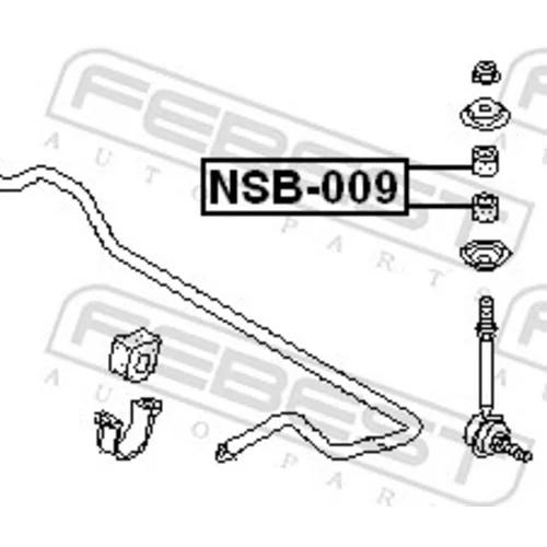 Uloženie vzpery nápravy FEBEST NSB-009 - obr. 1