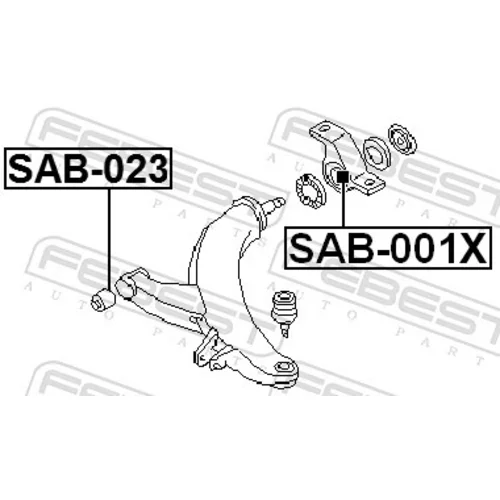 Uloženie riadenia FEBEST SAB-023 - obr. 1