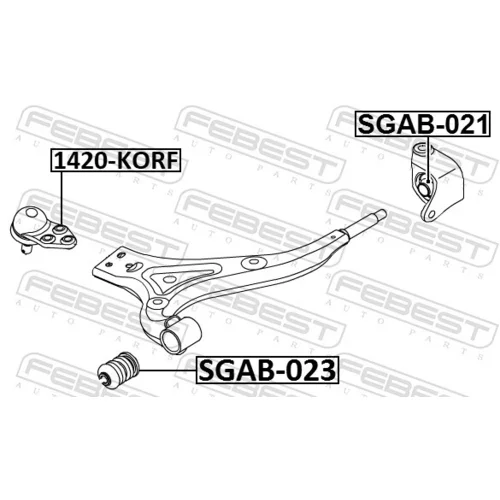 Uloženie riadenia FEBEST SGAB-021 - obr. 1