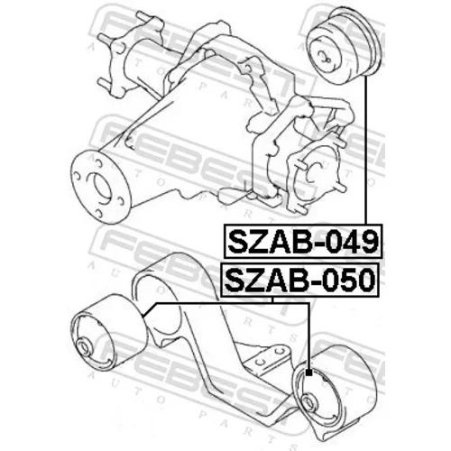 Uloženie, diferenciál FEBEST SZAB-050 - obr. 1