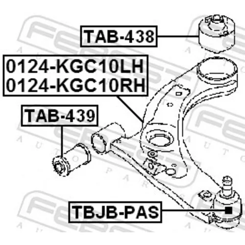 Uloženie riadenia FEBEST TAB-438 - obr. 1