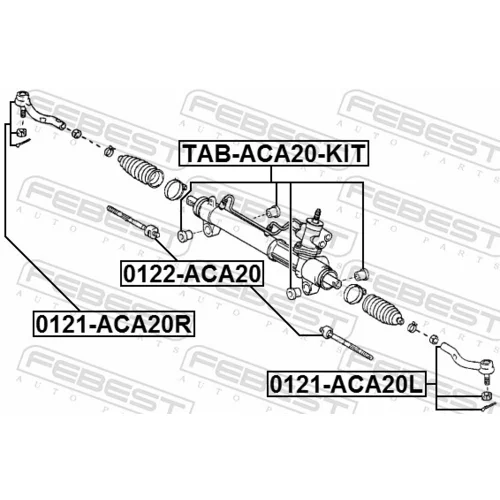 Uloženie prevodovky riadenia FEBEST TAB-ACA20-KIT - obr. 1