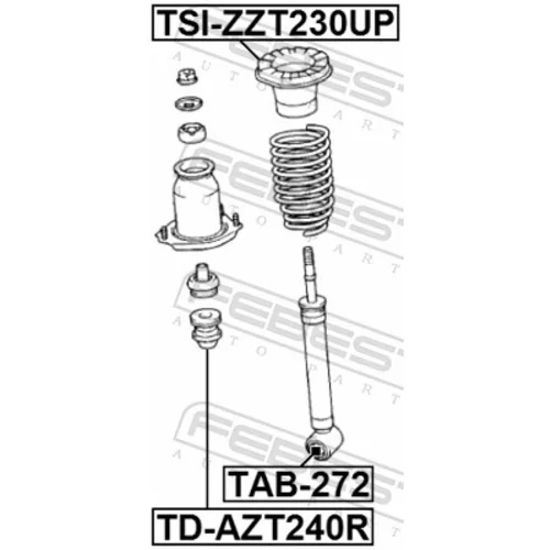 Doraz odpruženia FEBEST TD-AZT240R - obr. 1