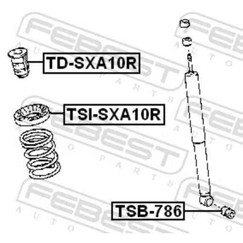 Doraz odpruženia FEBEST TD-SXA10R - obr. 1