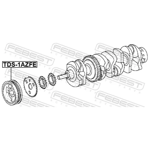 Remenica kľukového hriadeľa FEBEST TDS-1AZFE - obr. 1