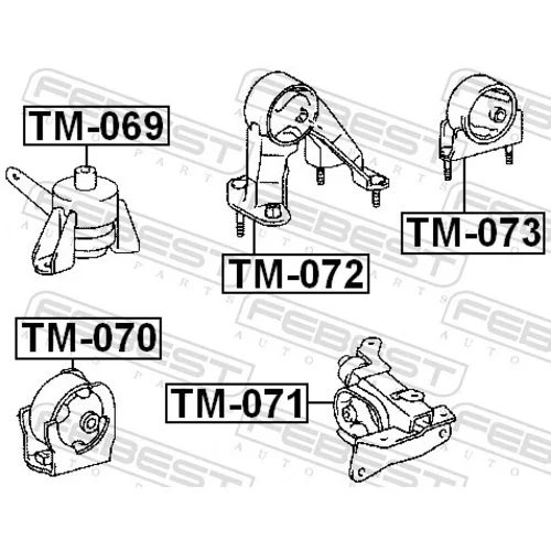 Uloženie motora FEBEST TM-069 - obr. 1