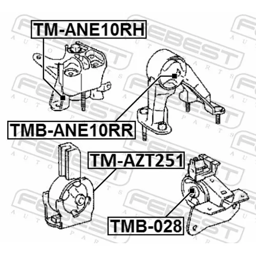 Uloženie motora FEBEST TM-ANE10RH - obr. 1