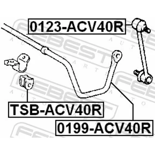 Uloženie priečneho stabilizátora FEBEST TSB-ACV40R - obr. 1