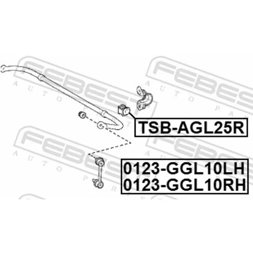 Uloženie priečneho stabilizátora FEBEST TSB-AGL25R - obr. 1