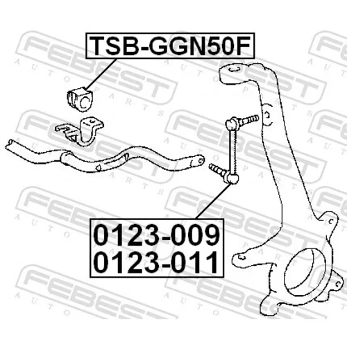 Uloženie priečneho stabilizátora FEBEST TSB-GGN50F - obr. 1