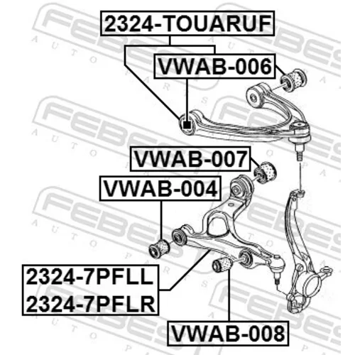 Uloženie riadenia FEBEST VWAB-008 - obr. 1