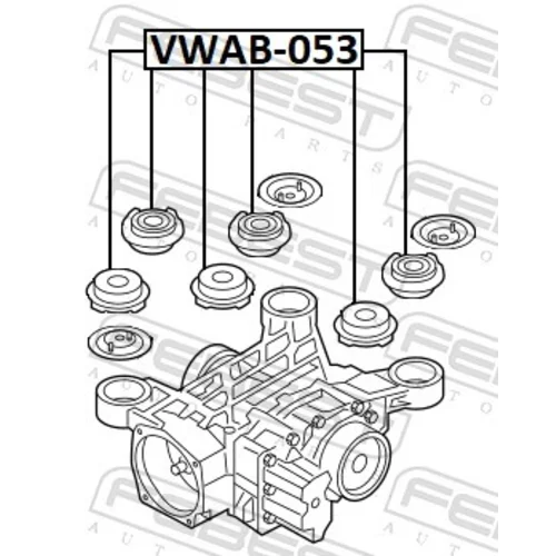 Uloženie, diferenciál FEBEST VWAB-053 - obr. 1