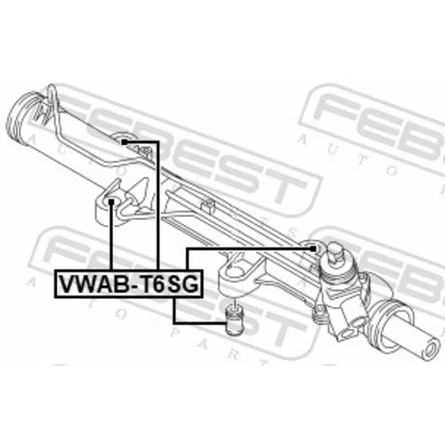 Uloženie prevodovky riadenia FEBEST VWAB-T6SG - obr. 1