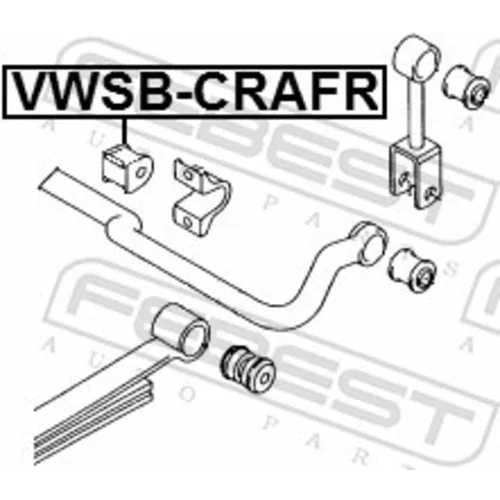 Uloženie priečneho stabilizátora VWSB-CRAFR /FEBEST/ - obr. 1