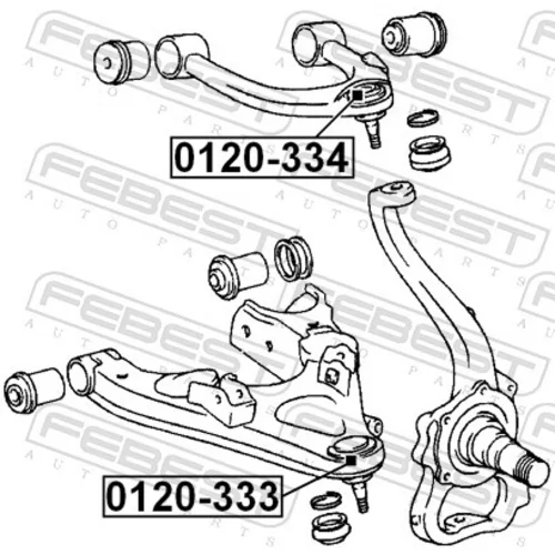 Zvislý/nosný čap FEBEST 0120-334 - obr. 1