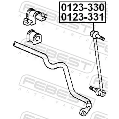 Tyč/Vzpera stabilizátora FEBEST 0123-331 - obr. 1