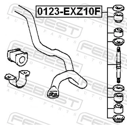 Tyč/Vzpera stabilizátora FEBEST 0123-EXZ10F - obr. 1