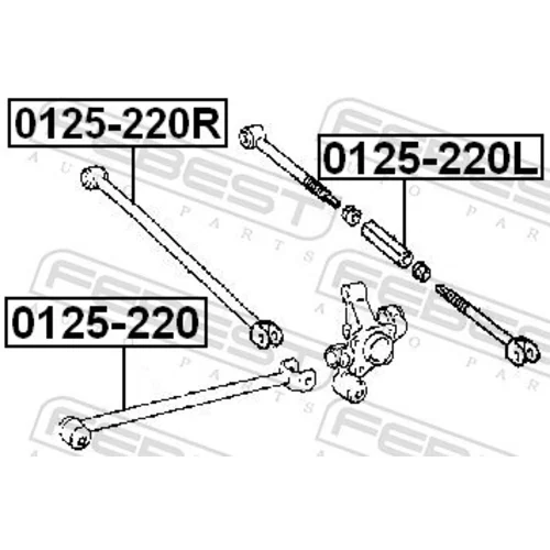 Rameno zavesenia kolies FEBEST 0125-220L - obr. 1