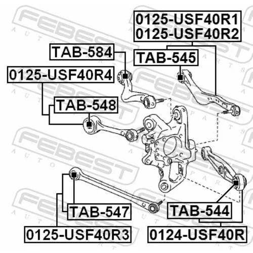 Rameno zavesenia kolies 0125-USF40R3 /FEBEST/ - obr. 1