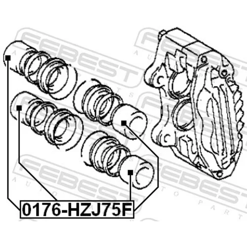 Piest brzdového strmeňa FEBEST 0176-HZJ75F - obr. 1