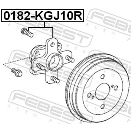 Náboj kolesa FEBEST 0182-KGJ10R - obr. 1