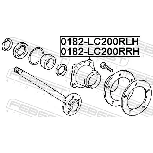 Náboj kolesa FEBEST 0182-LC200RRH - obr. 1