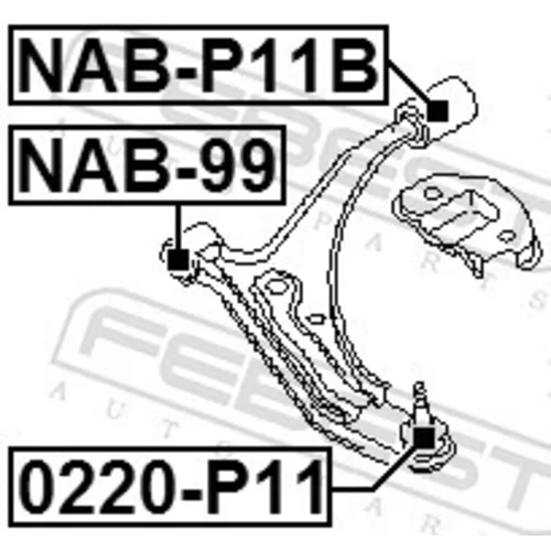 Zvislý/nosný čap FEBEST 0220-P11 - obr. 1