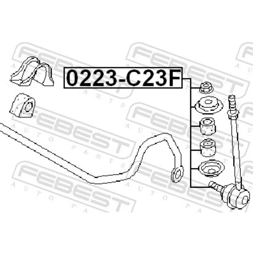 Tyč/Vzpera stabilizátora FEBEST 0223-C23F - obr. 1