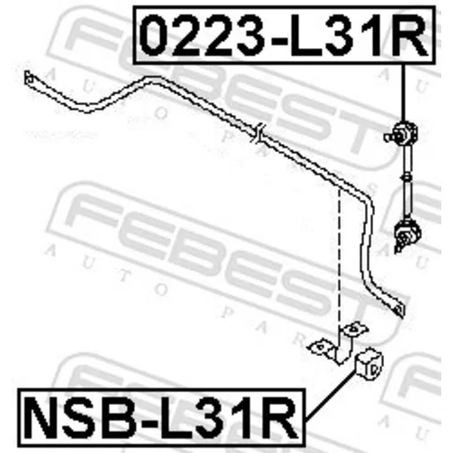 Tyč/Vzpera stabilizátora FEBEST 0223-L31R - obr. 1