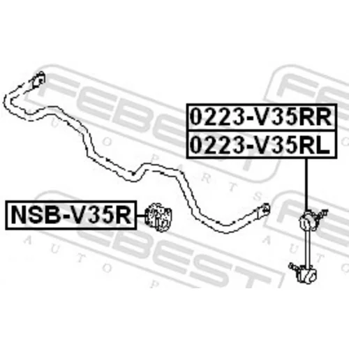 Tyč/Vzpera stabilizátora FEBEST 0223-V35RL - obr. 1